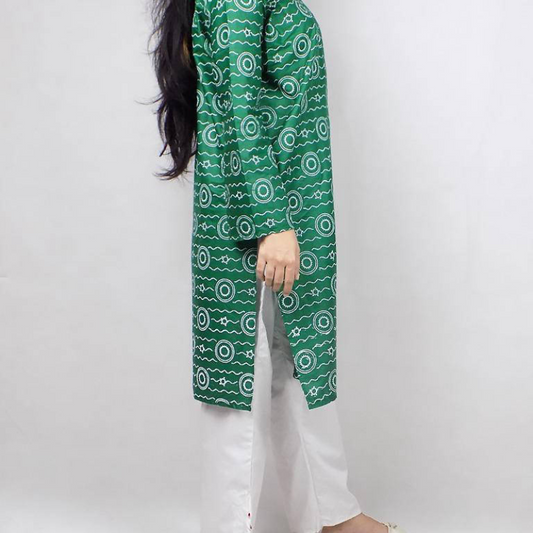 2 Pcs Women's Stitched Cotton Printed Suit (DWS-40)